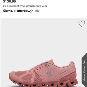 On cloud Rose color shoes worn once